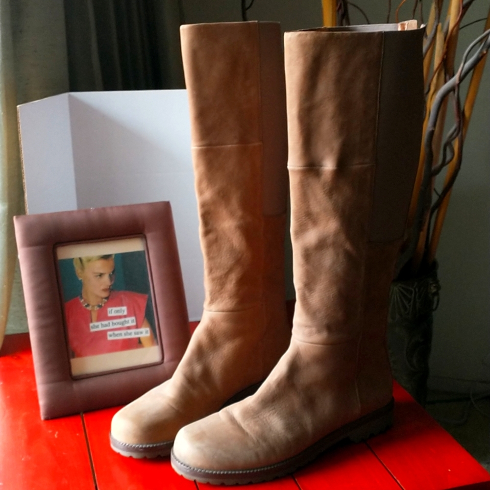 gentle souls Tall Leather Riding Boots in Brown